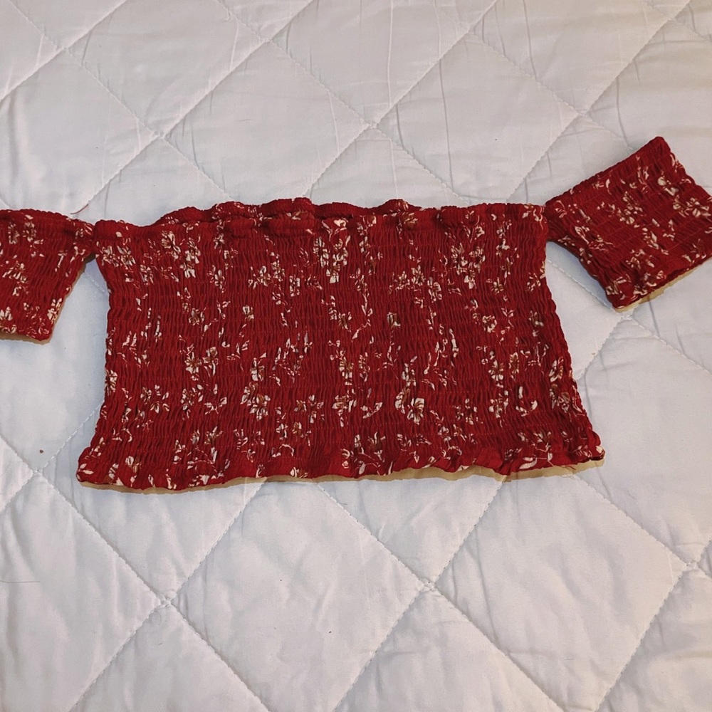 Off the shoulder crop top